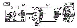 BRIGGS &amp; STRATTON MODEL 252707-0223-01, ENGINE BRIGGS &amp; STRATTON MODEL 252707-0177-01 (MODEL 57360)