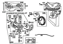 ENGINE BRIGGS &amp; STRATTON MODEL 252707-0223-01, ENGINE BRIGGS &amp; STRATTON 252707-0177-01 (MODEL 57360)