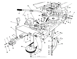 FRAME &amp; PULLEY ASSEMBLY 36&quot; SNOWTHROWER ATTACHMENT MODEL NO. 59160 (OPTIONAL)