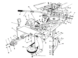 FRAME &amp; PULLEY ASSEMBLY 36&quot; SNOWTHROWER ATTACHMENT MODEL NO. 59160 (OPTIONAL)