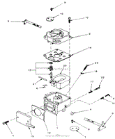 ONAN 16 HP ENGINE (MODEL #BF-MS/2929 E)(CARBURETOR PARTS GROUP)