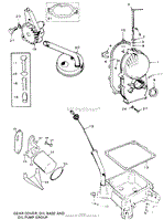 ONAN 16 HP ENGINE (MODEL #BF-MS/2929 E)(GEAR COVER, OIL BASE AND OIL PUMP GROUP)