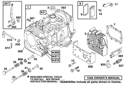 ENGINE BRIGGS &amp; STRATTON MODEL 195707-0421-E1(8)