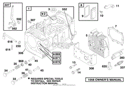 ENGINE BRIGGS &amp; STRATTON MODEL 195707-0421-E1(2)