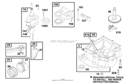 ENGINE BRIGGS &amp; STRATTON MODEL 195707-0421-E1(4)