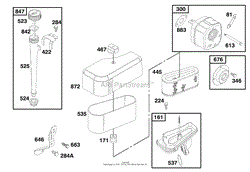 ENGINE BRIGGS &amp; STRATTON MODEL 195707-0421-E1