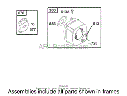 MUFFLER AND FUEL TANK ASSEMBLY ENGINE BRIGGS AND STRATTON MODEL 28M707-1127-E1