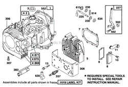 ENGINE BRIGGS &amp; STRATTON MODEL 254707-0128-01(5)