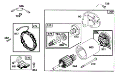 ENGINE BRIGGS &amp; STRATTON MODEL 254707-0128-01(6)