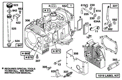 ENGINE BRIGGS &amp; STRATTON MODEL 283707-0156-01(3)