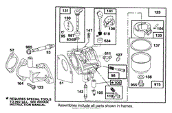 ENGINE BRIGGS &amp; STRATTON MODEL 286707-0452-01(6)