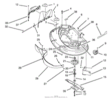 HOUSING &amp; SPINDLE ASSEMBLY (38&quot; CUTTING UNIT) (MODEL NO. 7118O ONLY)