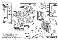 ENGINE BRIGGS &amp; STRATTON MODEL 282707-0119-01(3)