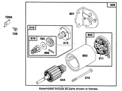 ENGINE BRIGGS &amp; STRATTON MODEL 282707-0119-01