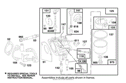 ENGINE BRIGGS &amp; STRATTON MODEL 282707-0119-01(7)