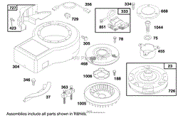 ENGINE BRIGGS &amp; STRATTON MODEL 282707-0119-01(8)