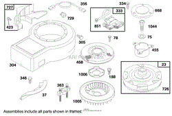 ENGINE BRIGGS &amp; STRATTON MODEL 283707-0156-01(2)