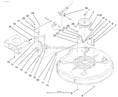 PULLEY &amp; BELT ASSEMBLY (32&quot; CUTTING UNIT)