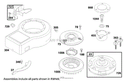 ENGINE BRIGGS &amp; STRATTON MODEL 28M707-1122-E1