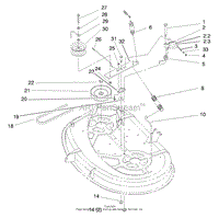 PULLEY &amp; BELT ASSEMBLY (38&quot; CUTTING UNIT)