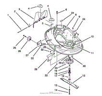 HOUSING &amp; SPINDLE ASSEMBLY (38&quot; CUTTING UNIT) (MODEL NO. 71213 ONLY)