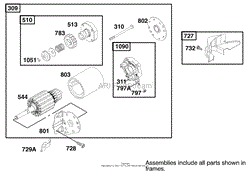 ENGINE BRIGGS &amp; STRATTON MODEL 312777-0128-E1(9)