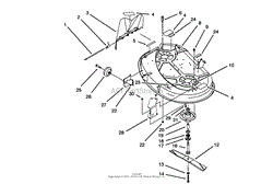 HOUSING &amp; SPINDLE ASSEMBLY (38&quot; CUTTING UNIT)