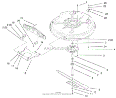 32 INCH DECK COMPONENT ASSEMBLY