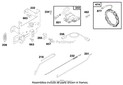 ENGINE BRIGGS &amp; STRATTON MODEL 28M707-1122-E1(8)