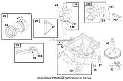 ENGINE BRIGGS &amp; STRATTON MODEL 28N707-1131-E1(4)