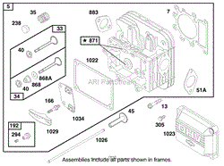 ENGINE BRIGGS &amp; STRATTON MODEL 28N707-1131-E1