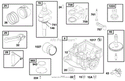 ENGINE BRIGGS &amp; STRATTON MODEL 28Q777-0690-E1(6)