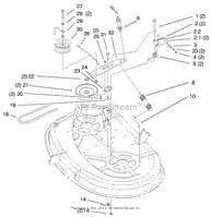 38&quot; DECK BLADE DRIVE &amp; BRAKE ASSEMBLY