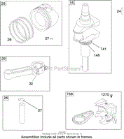 CRANKSHAFT ASSEMBLY BRIGGS AND STRATTON MODEL 286H77-0121-E1