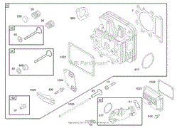 CYLINDER HEAD ASSEMBLY ENGINE BRIGGS AND STRATTON MODEL 280H07-0160-E1