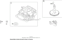 CRANKCASE ASSEMBLY BRIGGS AND STRATTON MODEL 280H07-0160-E1