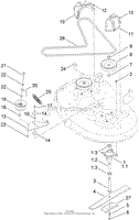 38 INCH DECK BELT AND BLADE ASSEMBLY