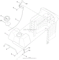 GAS TANK AND THROTTLE CONTROL ASSEMBLY