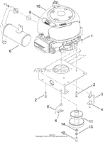 ENGINE AND MUFFLER ASSEMBLY