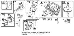 ENGINE BRIGGS &amp; STRATTON MODEL 312777-0128-E1