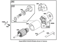 ENGINE BRIGGS &amp; STRATTON MODEL 284707-1148-E1(3)