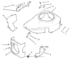 BLOWER HOUSING &amp; BAFFLES ASSEMBLY KOHLER MODELS CV460S-26505 AND CV460S-26506