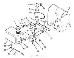 FUEL TANK AND STEERING BRACKET ASSEMBLY