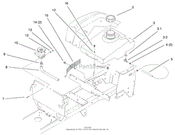 FUEL TANK &amp; HYDRO RESERVOIR ASSEMBLY