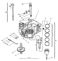 GROUP 2-CRANKCASE ASSEMBLY KOHLER MODEL NO. CV18S-61529