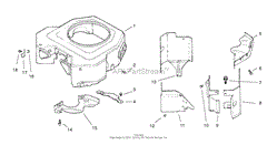 GROUP 6-BLOWER HOUSING ASSEMBLY KOHLER MODEL NO. CV18S-61529