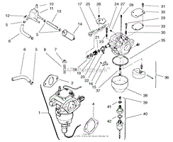 GROUP 8-FUEL SYSTEM ASSEMBLY KOHLER MODEL NO. CV18S-61529