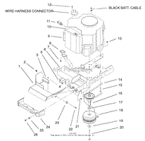 TWIN CYLINDER ENGINE, MUFFLER AND PTO ASSEMBLY