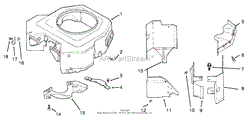 BLOWER HOUSING &amp; BAFFLES-KOHLER CV20S-PS65531 AND PS65532