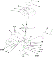 STEERING WHEEL AND TILT ASSEMBLY